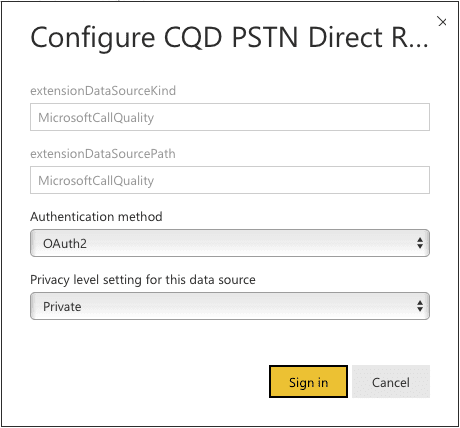 Configure PSTN screenshot