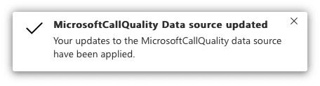 Screenshot der Datenquelle MicrosoftCallQuality