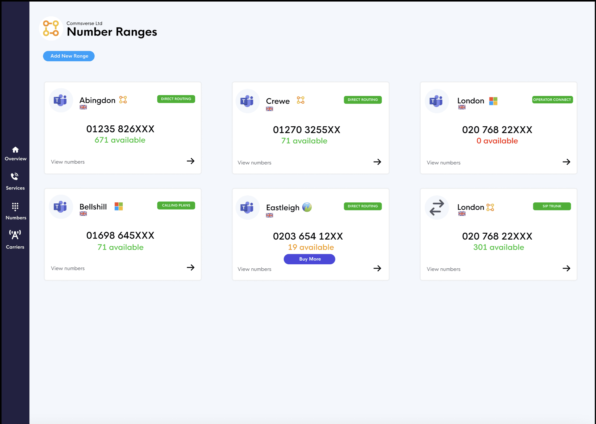 Number Management for Microsoft Teams