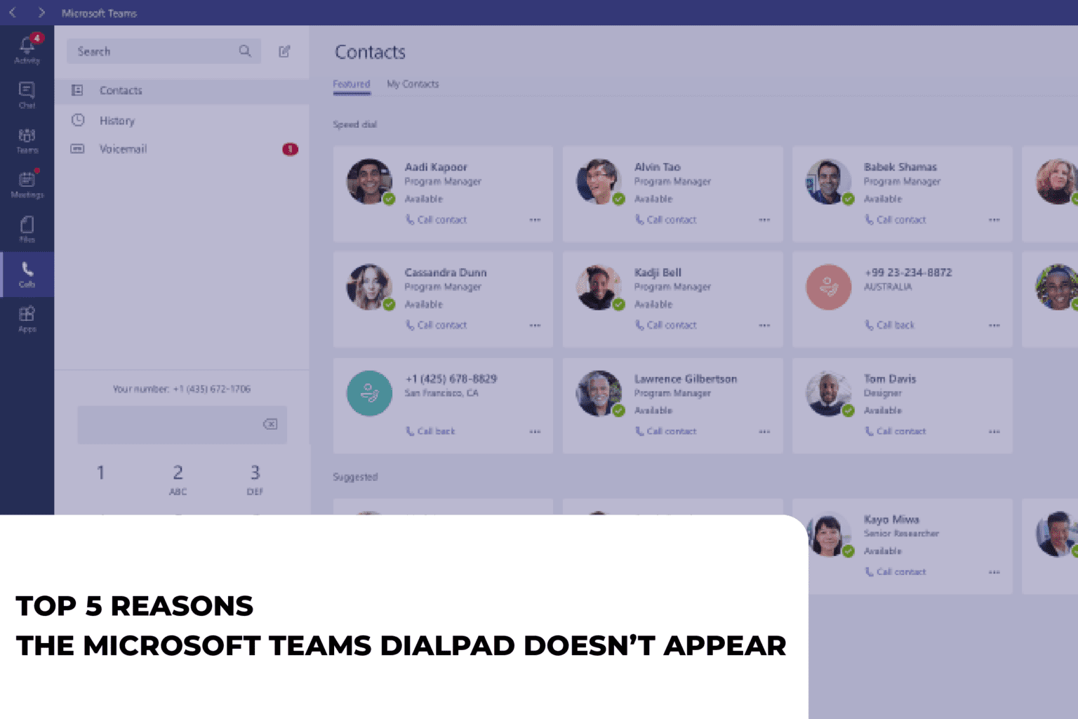 What Do I Do When The Microsoft Teams Dialpad Is Missing?