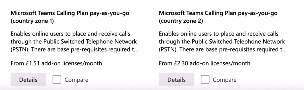 Microsoft Teams Pay-As-You-Go Calling Plan costs Microsoft Teams Pay-As-You-Go Calling Plan costs