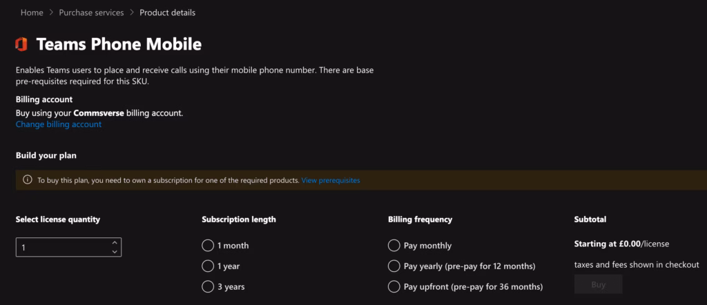 Where to buy the Teams Phone Mobile License
