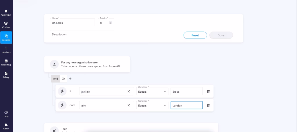 Adding AND/OR conditions in Callroute