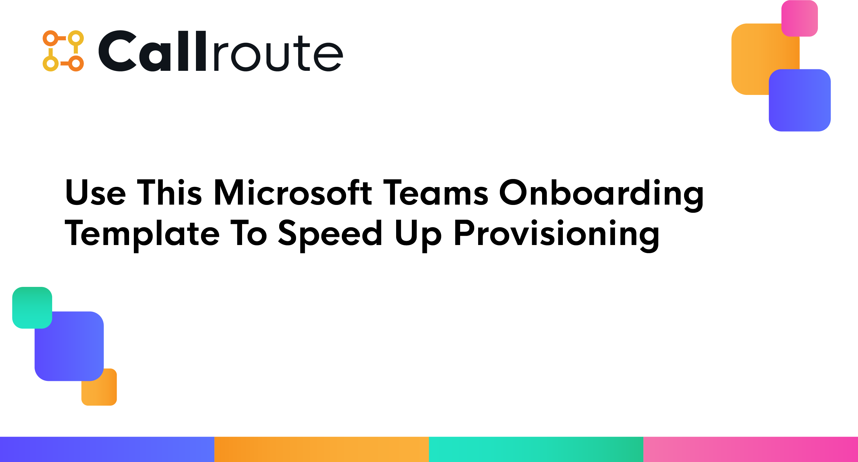 Microsoft Teams onboarding template