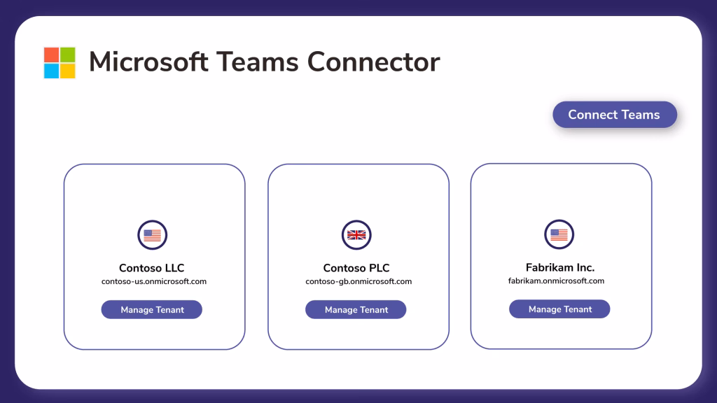 Microsoft Teams multi-tenant connector for calling