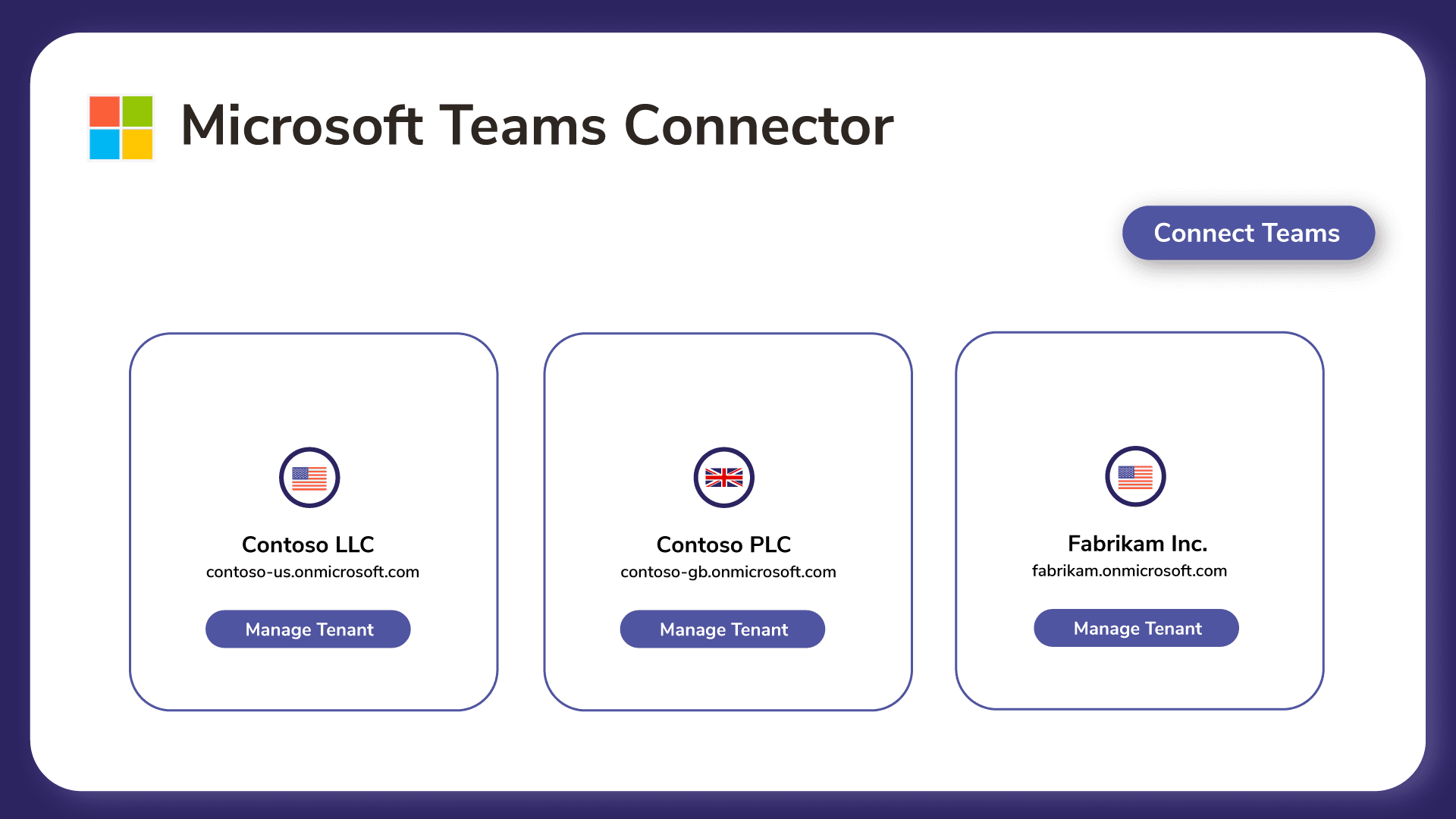 Microsoft Teams multi-tenant connector for calling