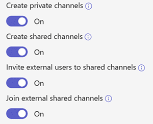 Ability to create different types of channels in Microsoft Teams