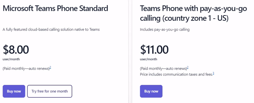 Microsoft Teams Phone pricing Microsoft Teams Phone pricing