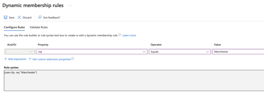 Dynamic membership rules Dynamic membership rules