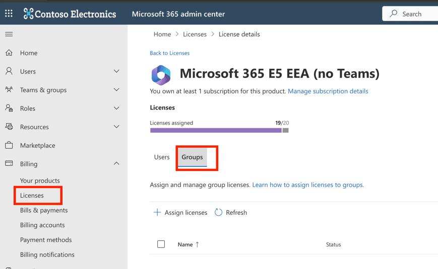 Selecting licenses for groups in the Teams Admin Center Selecting licenses for groups in the Teams Admin Center