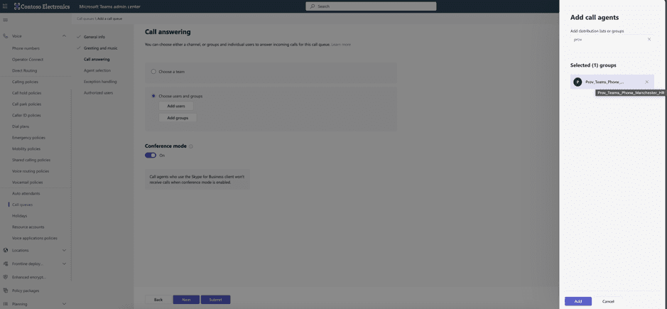 Call queue agent assignment in the Teams Admin Center Call queue agent assignment in the Teams Admin Center