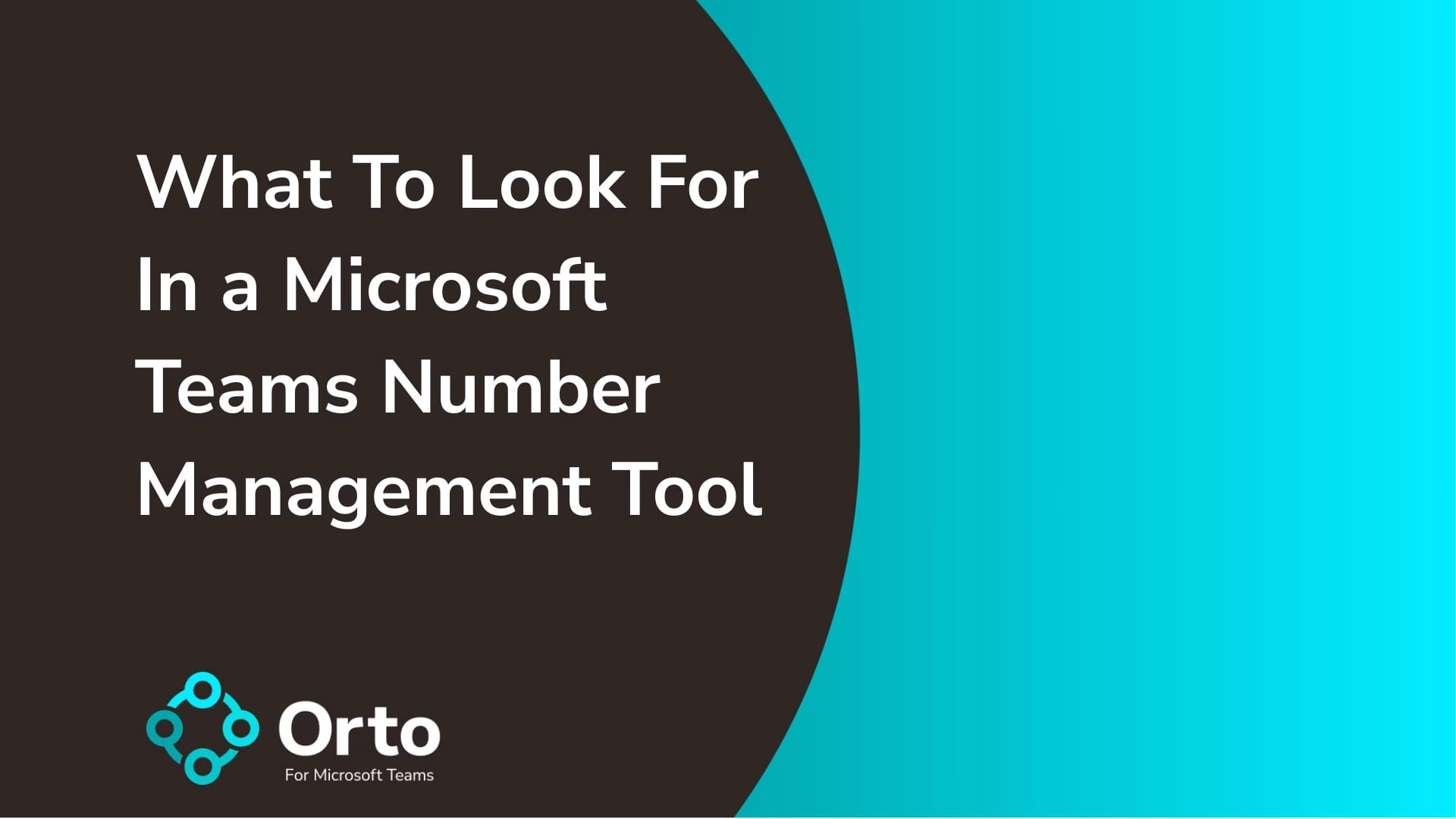 What To Look For In a Microsoft Teams Number Management Tool