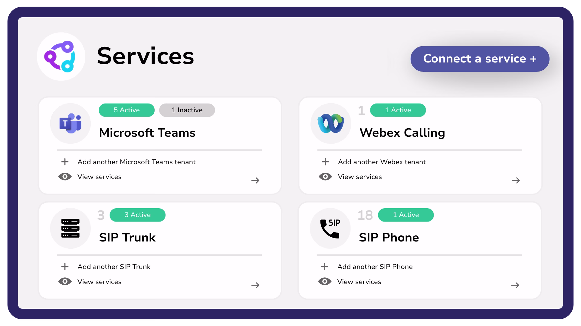 Callroute portal services section