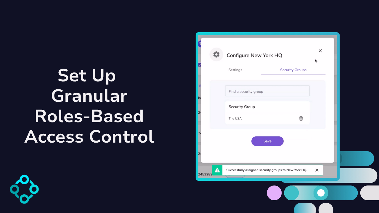 Video cover image, Set up granular roles-base access control.